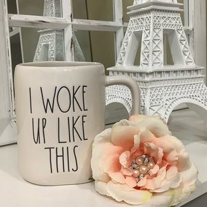 RAE DUNN I WOKE UP LIKE THIS mug